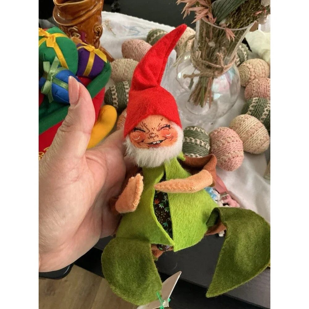 Vintage 1979 Annalee Mobilitee Dolls Christmas Elf Pixie Figure Tagged USA